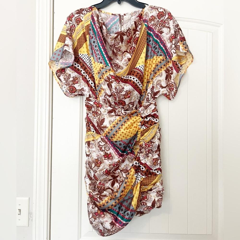 House of Harlow 1960 Floral Patchwork Mini Dress